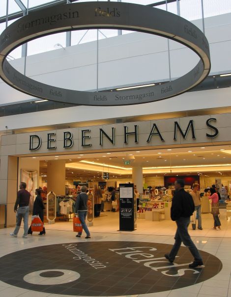 Indgangen til Debenhams